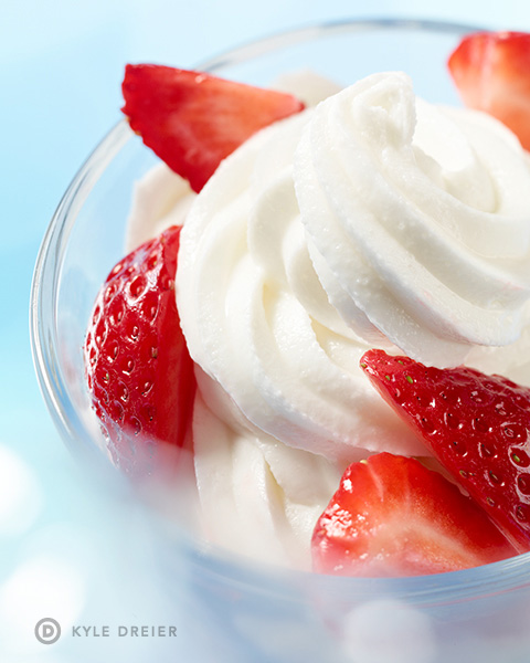 Soft Serve Ice Cream with Strawberries