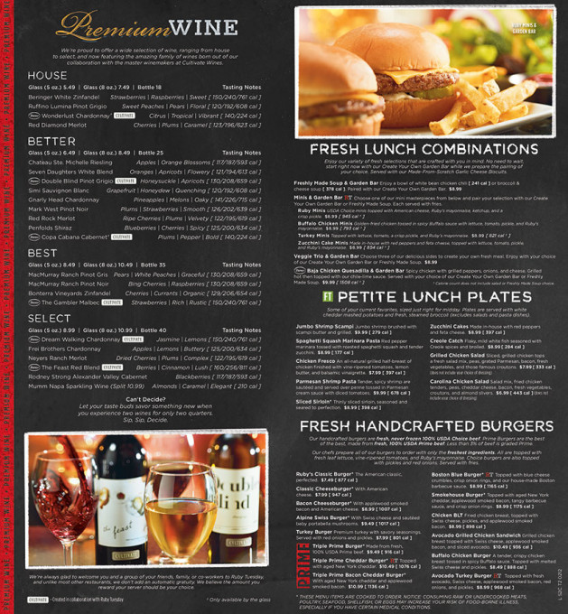 Ruby Tuesday Lunch Menu A Food Photographer Blog
